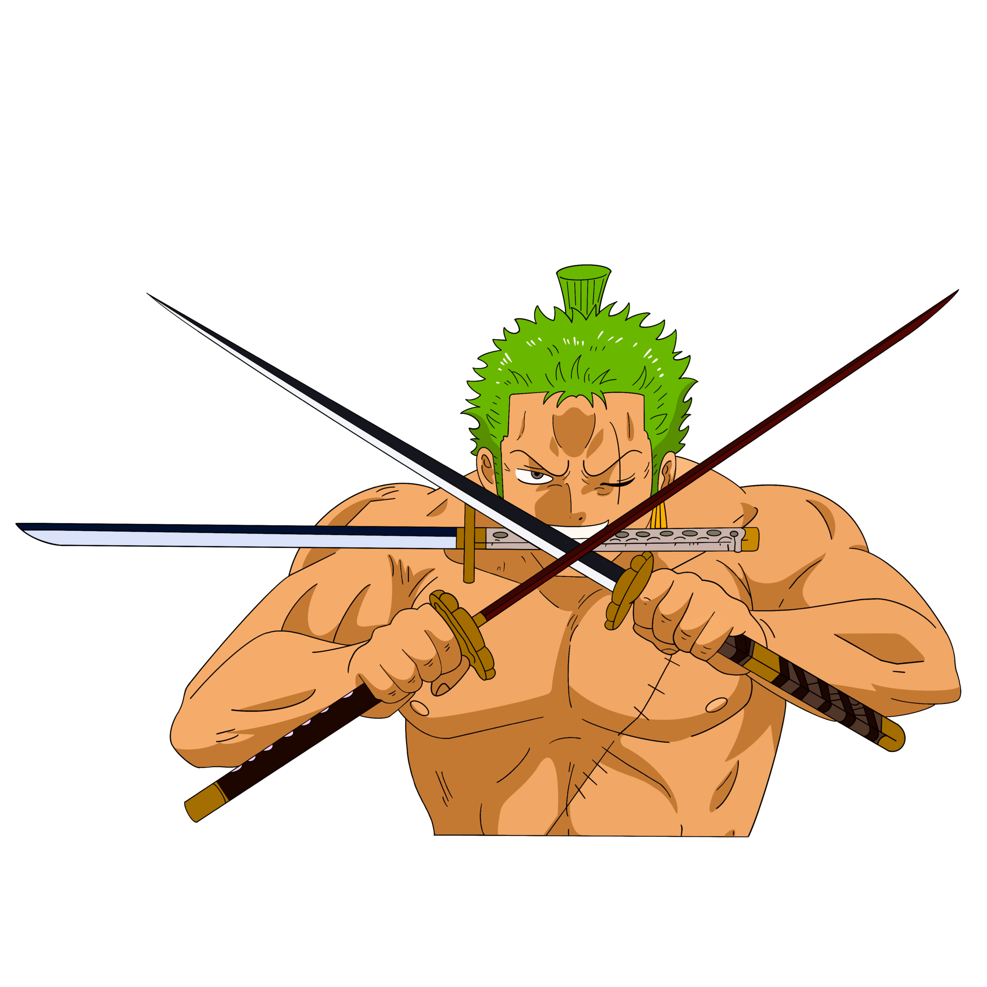 One Piece Zoro Png Pic - One Piece Zoro Three Swords Clipart