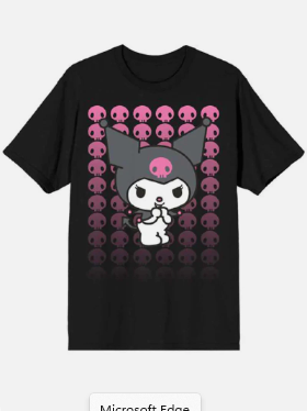 Kuromi Pink Skull T-Shirt