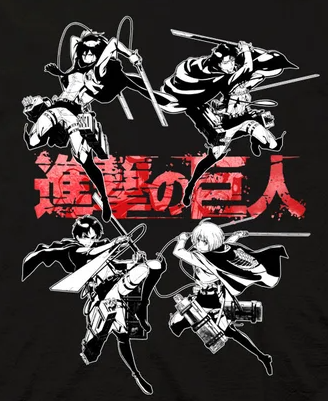 Attack On Titan Group RJ T-Shirt